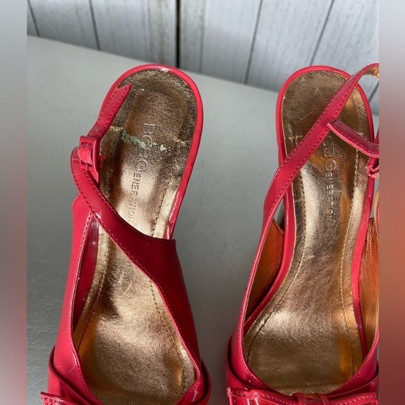 BCBGeneration Womens Patent Pink Leather Pointed Toe Stiletto Heels Size 7.5 - Picture 4 of 7